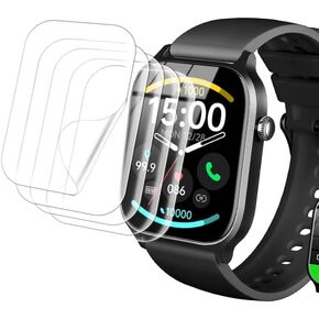 [5 Pack] screen protector Compatible with Amazfit Bip 6 Smart Watch, Case Friendly HD Clear [Anti-Scratch] [Bubble Free] [Anti-Fingerprint] PET Film for Amazfit Bip 6 1.97" Smartwatch