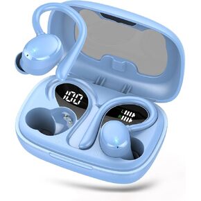 Tiksounds Wireless Earbuds, Bluetooth 5.3 Headphones, 72Hrs Deep Bass Over Ear Buds with Earhook, Bluetoth Earbuds with 4 ENC Noise Canceling Mic, LED Display IP7 Waterproof Headset for Workout