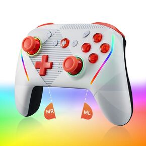 NBCP Wireless Switch Controller for Nintendo Switch/Lite/OLED Controller, Switch Controller with Mouse Touch on Back Buttons, Extra Switch Pro Controller with Wake, Programmable, Turbo Function