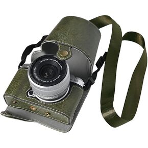 BEADY Camera Case for Fujifilm X-M5 Hand Grip Camera Case PU Leather XM5 Protective Cover x-m5 xm5 camera bag with shoulder strap Green