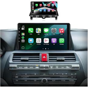 8Core 2G 64G Car Radio Stereo for Honda Accord 8 2008-2013 with 10.1inch1280x720P QLED Touchscreen/DSP 46EQ/Wireless Carplay/Android Auto//5.0 Bluetooth/GPS/WiFi/AHD Rear Camera/MirrorLink