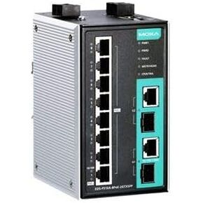 MOXA EDS-P510A-8PoE-2GTXSFP Managed Ethernet PoE Switch with 8 PoE+ Ports, 2 Combo gigabit Ethernet Ports, -10 to 60°C