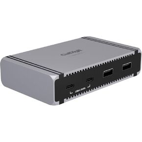 CalDigit E5 - Thunderbolt 5 Element 5 Hub - 9-Port, 4xThunderbolt 5/USB4 v2 Ports, 3xUSB-A & 2xUSB-C 10Gb/s Ports, Single 8K, Dual 6K/8K, or Dual 4K@240Hz Displays, 90W Charging, 0.8m Cable 180W PSU