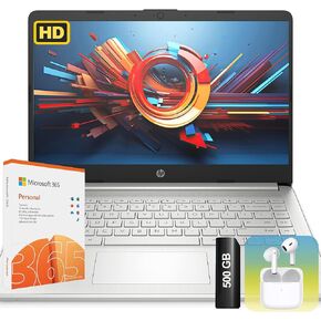 HP Ultralight 14 بوصة كمبيوتر محمول مع معالج Intel 4-Core • مع Microsoft 365 وسماعات الأذن اللاسلكية • ذاكرة الوصول العشوائي 16 جيجابايت • 128 جيجابايت خارجي و 64 جيجابايت على متنها وتخزين سحابة 1 تيرابايت • HD • Pink • Windows 11