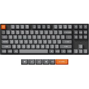 Keychron K8 Max QMK Wireless Custom Mechanical Keyboard, TKL 80% Layout Bluetooth 5.1/2.4G/USB-C Programmable, White Backlit Super Banana Switch NKRO Gaming Keyboard for Mac/Windows/Gamers