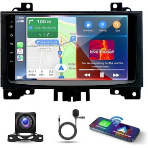 9 Inch Android 13 Car Stereo for Mercedes-Benz Sprinter 2006-2017 Double Din HD Touch Screen Car Audio Receiver w/Carplay Android Auto, Built-in Wireless GPS Navigation Bluetooth DSP Camera MIC, 2+32G