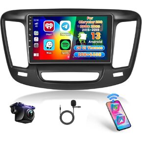 Car Radio for Chrysler 200 200C 200S 2015 2016 2017 2018 2019: [2G+64G] 9 inch Car Stereo with Wireless Carplay Android Auto, Touch Screen Upgrade for Chrysler 200 with DSP Backup Camera