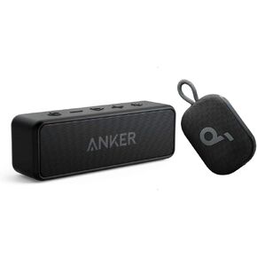 Anker Soundcore 2 Bluetooth Speaker with 12W Stereo Sound, Bluetooth 5, Bassup, IPX7 Waterproof, 24-Hour Playtime with soundcore Select 4 Go