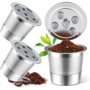 Stainless Steel Reusable K Cups for K eurig Supreme & Supreme Plus, Reusable K Cups Five Hole Universal K-eurig Refillable Coffee Pod Filter (1 Pack)