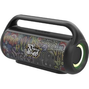 Bluetooth Speakers, Portable Wireless Speaker 40W Peak Power Boombox w HD Sound Lights, Water Resistant, 4H Playtime, TWS, BT 5.3, Outdoor, Home/Party/Beach/Travel/Camping