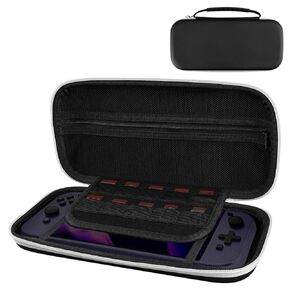 Geekria Travel Case Compatible with Switch 2 Controller, Hard Shell Carrying Bag, Protective Storage with Internal Mesh Pocket for Charging Cable (White)