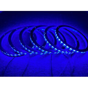 Sando Tech 6PCS 8" RGB Colors Shift Car LED Speaker Decorative Light Kit Spacer Ring Light Coaxial Speaker Lights Bluetooth App & Remote Controlled