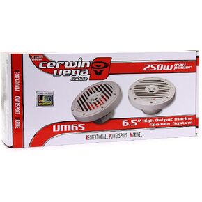 Cerwin Vega Vm65 6.5 inch 2-Way 250W Max 4-Ohm Marine Car Coaxial Speakers