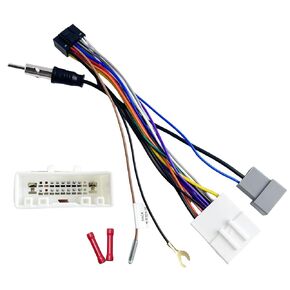 16Pin ISO Aftermarket Radio Harness Adapter for Nissan 2007-2013 Subaru 2008-2013 with Radio Antenna Adapter, 16Pin Android Car Stereo Wiring Harness with Reverse Cable for Sentra Forester