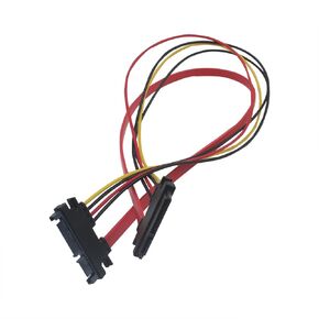 FDXGYH 1 PCS Hard Drive Extension Cable 22 Pin (7+15) Male to 22 Pin Female Data Power Cable Connector for Serial ATA HDD and Optical Drives