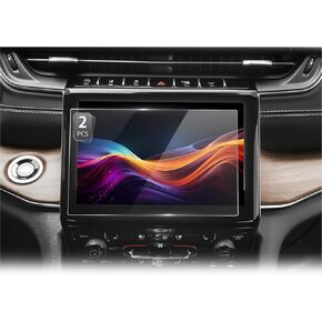 2 Pack Tempered Glass Rear Seat TV DVD Media Screen Protector for 2022 2023 2024 2025 Jeep Wagoneer, Jeep Grand Cherokee Accessories Passenger Screen Cover 2PCS