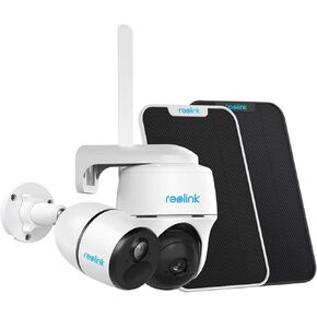 REOLINK 2K Wireless Camera Go PT Plus with Solar Panel Bundle with 2K Smart Person/Vehicle Detection Wireless Camera Go Plus with Solar Panel