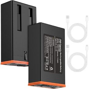 2 Pack 7200mAh Rechargeable Battery for Edge Series Cellular Trail Camera, High Capacity Lithium-Ion Battery Compatible with Moultrie Edge, Edge PRO, Edge 2, Edge 2 PRO