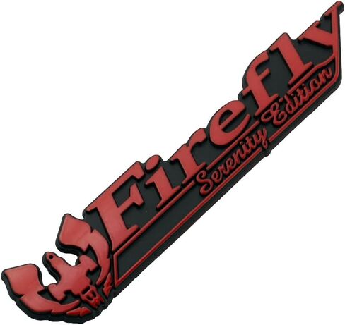 2Pc Firefly Serenity Edition Emblem 3D Badge Nameplate Decal Sticker Replacement for Universal Car Truck SUV (Silver Black) in Kuwait