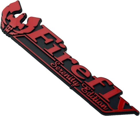 2Pc Firefly Serenity Edition Emblem 3D Badge Nameplate Decal Sticker Replacement for Universal Car Truck SUV (Silver Black) in Kuwait