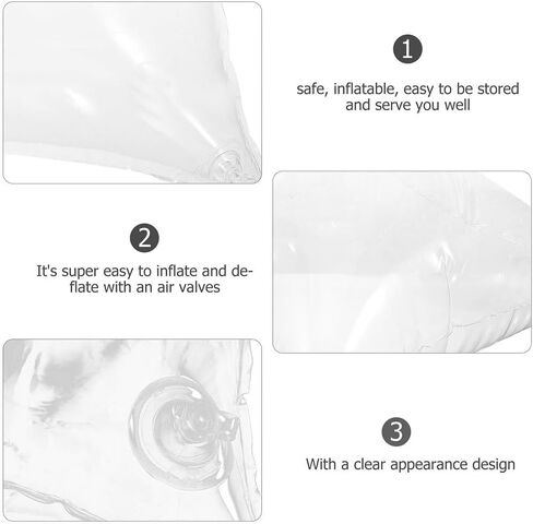 وسادة سرير وسادة شفافة قابلة للنفخ أريكة صافية مقاومة للماء مقاوم للنفخ وسادة رمي الحشو تعبئة كبيرة وسادة قابلة للنفخ في الهواء الطلق إدراج in Kuwait