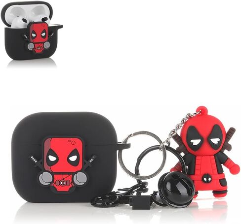 Case for AirPods 3rd Generation Earbuds with Doll Lanyard Carabiner, Silicone Cute Cover Protective Shockproof with Multiple Cartoon Styles of Design for AirPods 3 in Kuwait