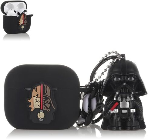 Case for AirPods 3rd Generation Earbuds with Doll Lanyard Carabiner, Silicone Cute Cover Protective Shockproof with Multiple Cartoon Styles of Design for AirPods 3 in Kuwait