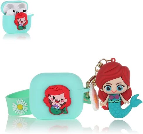 Case for AirPods 3rd Generation Earbuds with Doll Lanyard Carabiner, Silicone Cute Cover Protective Shockproof with Multiple Cartoon Styles of Design for AirPods 3 in Kuwait