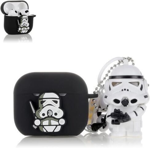 Case for AirPods 3rd Generation Earbuds with Doll Lanyard Carabiner, Silicone Cute Cover Protective Shockproof with Multiple Cartoon Styles of Design for AirPods 3 in Kuwait
