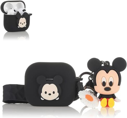 Case for AirPods 3rd Generation Earbuds with Doll Lanyard Carabiner, Silicone Cute Cover Protective Shockproof with Multiple Cartoon Styles of Design for AirPods 3 in Kuwait