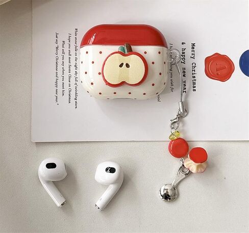علبة سماعة رأس كرتونية لطيفة متوافقة مع AirPods 4 مع سلسلة المفاتيح ، غطاء واقعي لـ IMD Ear Buds لـ AirPods 4th Gen (Apples) in Kuwait