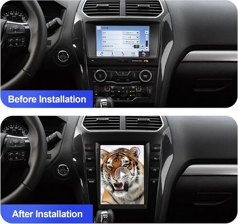 2+32G Android 13 Double Din Car Stereo for Ford Explorer 2011-2019 with 10.4 Inch Touchscreen Radio Built-in Wireless Carplay/Android Auto/GPS/Bluetooth/FM/AUX-in/Steering Wheel Controls/Backup Camera in Saudi Arabia