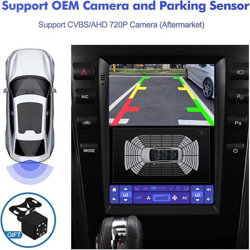 2+32G Android 13 Double Din Car Stereo for Ford Explorer 2011-2019 with 10.4 Inch Touchscreen Radio Built-in Wireless Carplay/Android Auto/GPS/Bluetooth/FM/AUX-in/Steering Wheel Controls/Backup Camera in Saudi Arabia
