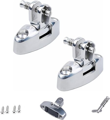 Thorn Boat Bimini Top Deck Hinges Fitting Concave Base Hardware with Removable Pins Pair of 2 in Saudi Arabia