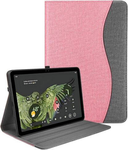 Case for Google Pixel Tablet (11-inch, 2023), Multi-Angle Viewing Protective Stand Cover with Pencil Holder & Pocket and Protective Tape, Compatible with Charging Speaker Dock, Gray in Saudi Arabia