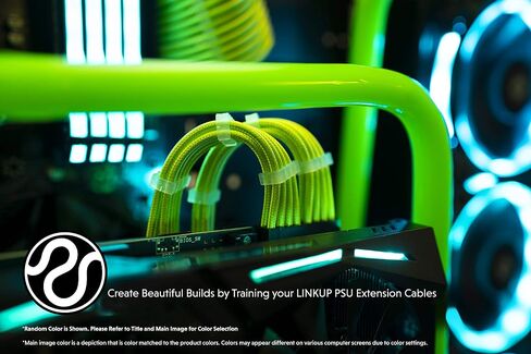LINKUP - 30cm Super Soft and Flexible PSU Cable Extension Sleeved Custom Mod GPU PC Braided w/Comb Kit - Compatible with RTX3090┃1x24 P (20+4)┃2x8 P (4+4) CPU┃3x8 P (6+2) GPU Set┃300mm - BlackOrange in Kuwait