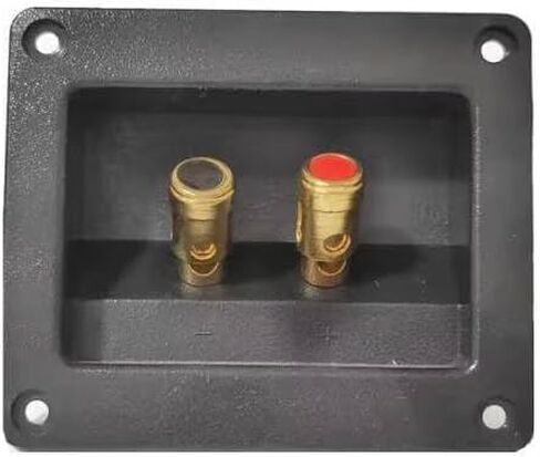 2Pcs 2-Way Speaker Box Terminal Cup 90x80mm Binding Post Screw Connectors Plugs Subwoofer Box Speaker Terminal for DIY Home Car Stereo Speaker & Subwoofer in Saudi Arabia