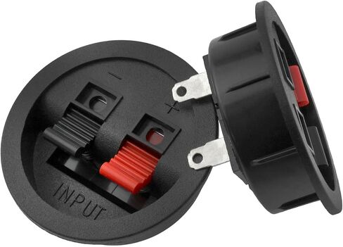 2Pcs 2-Way Speaker Box Terminal Cup 90x80mm Binding Post Screw Connectors Plugs Subwoofer Box Speaker Terminal for DIY Home Car Stereo Speaker & Subwoofer in Saudi Arabia
