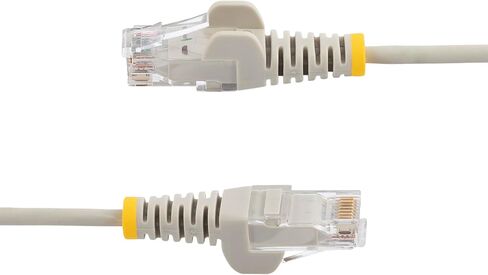 StarTech.com 25ft Gray Slim CAT6 Ethernet Cable, Snagless RJ45, LSZH, 28AWG Pure Bare Copper, Slim Network Patch Cable/Cord in Kuwait