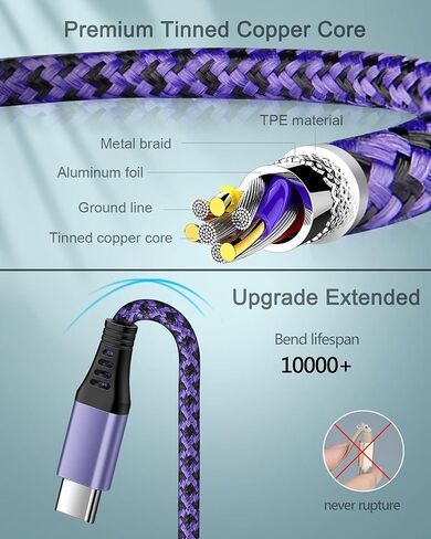 كابلات Micro USB [4 عبوات/6 أقدام] AILKIN Android USB 2.0A ذكر إلى سلك شاحن Micro B، سلك بيانات سريع الشحن من النايلون الملون المضفر لكابل Powerline لهاتف Samsung Galaxy S7 S6 J7 J3 J8 A01 Kindle Fire in Saudi Arabia