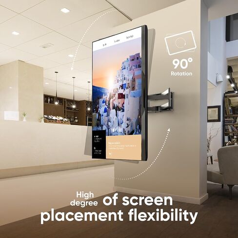 ONKRON Full Motion TV Wall Mount 42-110", 220 lbs, max VESA 800x600, Black | Heavy duty TV mount, extra long 40.5" extension arm, swivel, tilt, rotation; for home theater, office, retail & signage in Kuwait