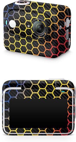 Carbon Fiber Skin Compatible with Insta360 GO 3 (2023) - Primary Honeycomb - Premium 3M Vinyl Protective Wrap Decal Cover - Easy to Apply | Crafted in The USA by MightySkins in Saudi Arabia