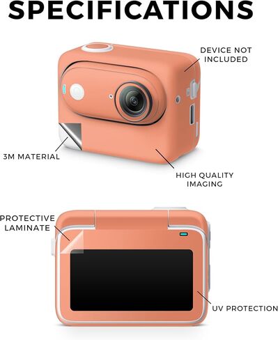 Carbon Fiber Skin Compatible with Insta360 GO 3 (2023) - Primary Honeycomb - Premium 3M Vinyl Protective Wrap Decal Cover - Easy to Apply | Crafted in The USA by MightySkins in Saudi Arabia
