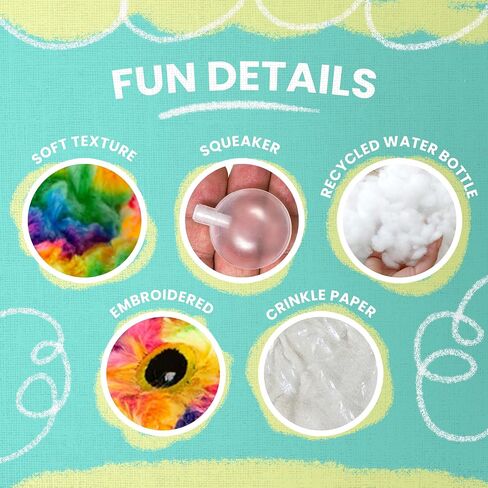 Health Extension SNUG AROOZ Cute Hide & Seek Unicorn Stuffed Animals for Dogs, Cool Puppy Toys, Tough & Durable Soft Squeaky for Chewers, for Pet - Rainbow in Saudi Arabia