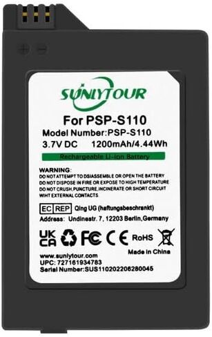 2 Pcs PSP-S110 Batteries and charger Compatible with PSP S110 PSP 1000 Series / PSP 2000 Series / PSP 3000 Series PSP-S110  PSPS110  Battery and Charger in Saudi Arabia