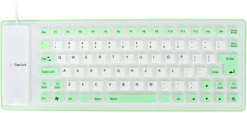 USB Foldable Silicone Keyboard, 85 Keys Colorful Wired Waterproof Rollup Keyboard, Silent Typing Soft Touch Keyboard, Portable Flexible Keyboard for PC Laptop (#4) in Saudi Arabia