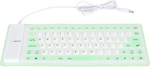 USB Foldable Silicone Keyboard, 85 Keys Colorful Wired Waterproof Rollup Keyboard, Silent Typing Soft Touch Keyboard, Portable Flexible Keyboard for PC Laptop (#4) in Saudi Arabia