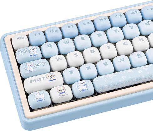 PBT keycaps 136 مفاتيح Keys Keycaps صبغة صبغة kawaii الأزرق الوردي keycaps MOG ملفات تعريف مفاتيح مخصصة لكرز gateron mx swithes لوحات المفاتيح الميكانيكية in Kuwait