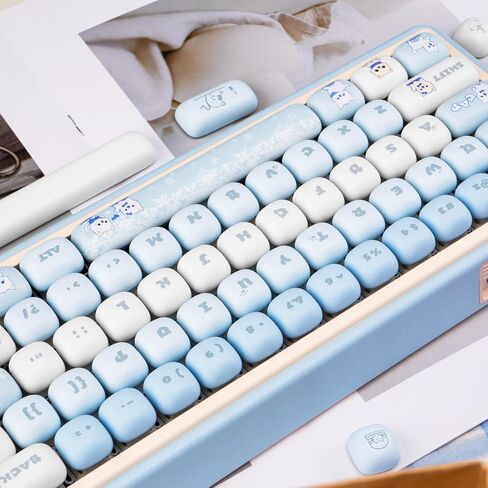 PBT keycaps 136 مفاتيح Keys Keycaps صبغة صبغة kawaii الأزرق الوردي keycaps MOG ملفات تعريف مفاتيح مخصصة لكرز gateron mx swithes لوحات المفاتيح الميكانيكية in Kuwait