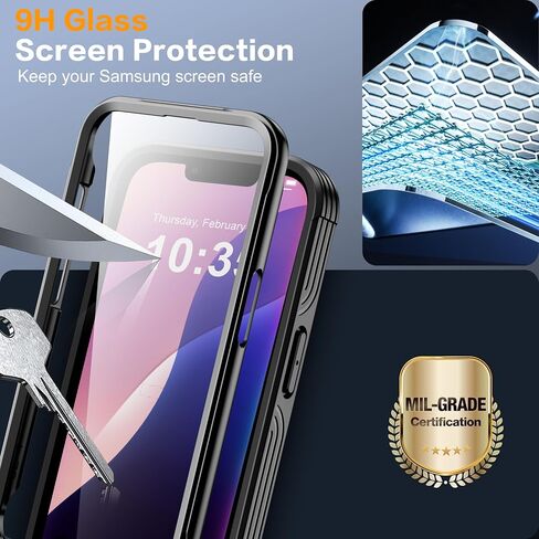 بالنسبة لحالة iPhone 16E ، واقي شاشة زجاجي مضمّن 9H + واقي شاشة الخصوصية ، [حماية الصف العسكري] علبة الهاتف المغناطيسي المضاد للتجسس لـ iPhone 16e ، Black in Saudi Arabia
